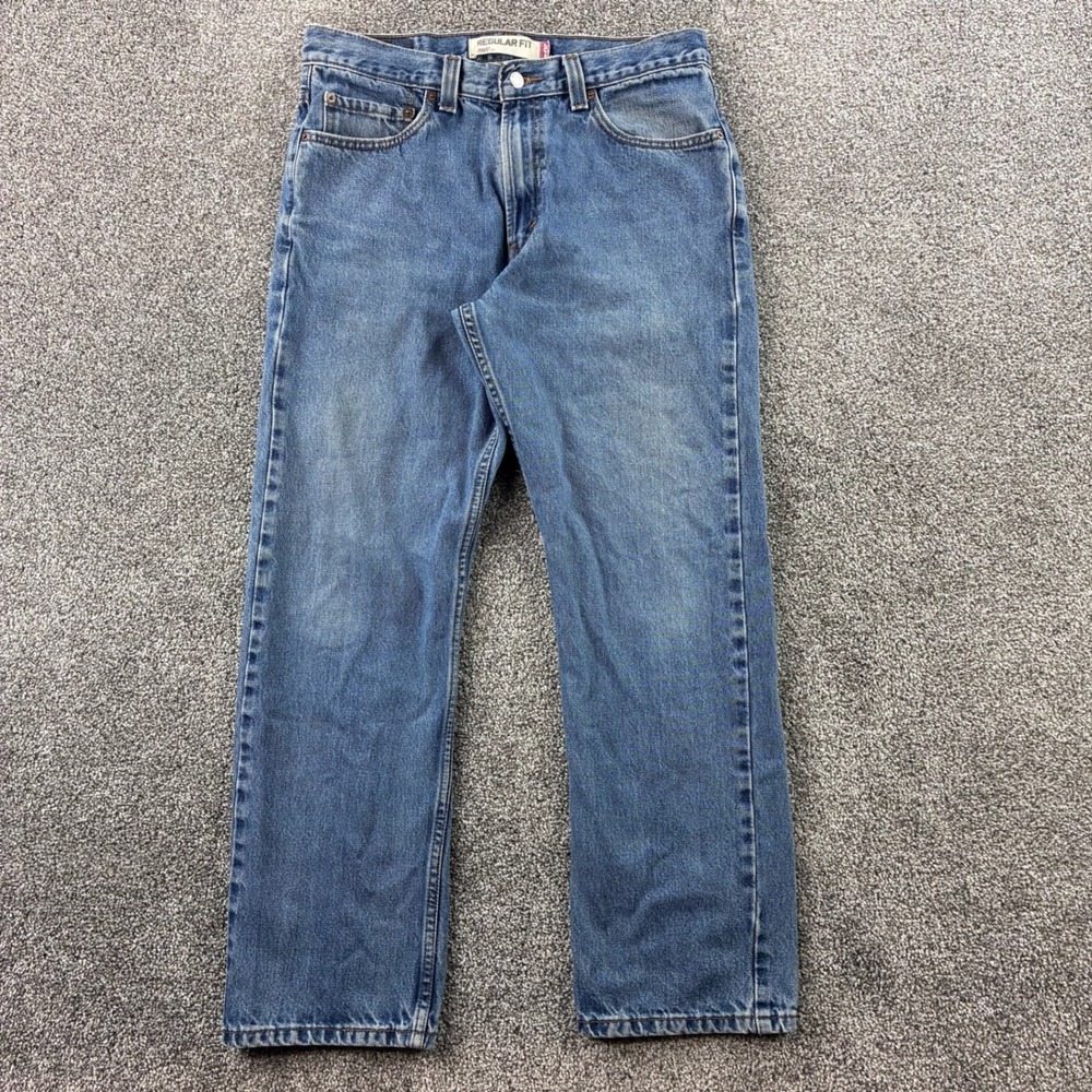 Y2K Levi's 505 Jeans Mens 33x30 Blue Denim‎ Regular Light Wash Straight USA